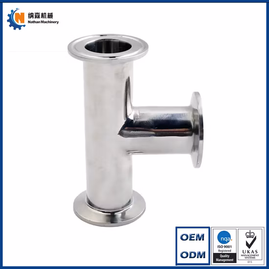 Stainless Steel SS304 SS316L Food Grade Y Type Tee with Tri Clamp and Welded Fittings End