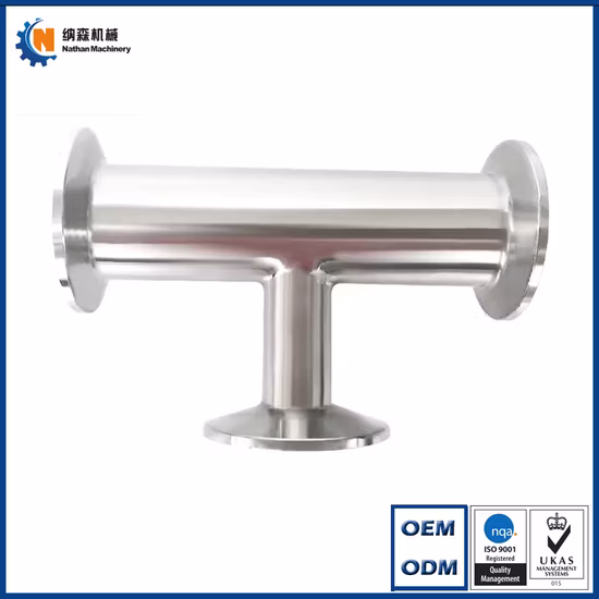 Stainless Steel SS304 SS316L Food Grade Y Type Tee with Tri Clamp and Welded Fittings End